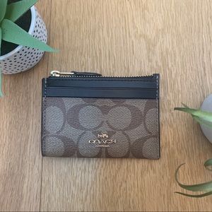 Coach Mini Skinny Id Case In Signature Canvas